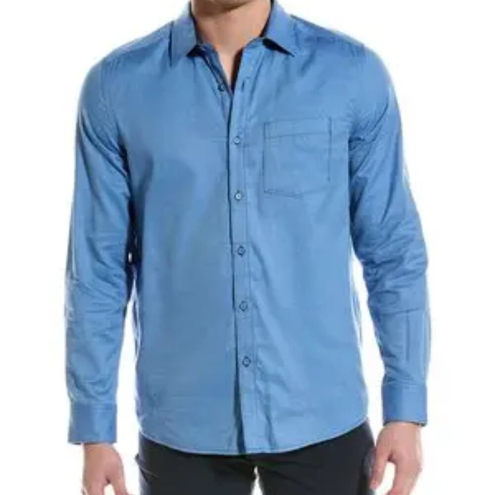 Robert Graham Santa Croce Flannel Slate Men's size M Blue Classic fit